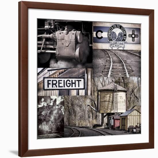 Historic Train Collage I-Kathy Mahan-Framed Photographic Print