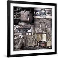 Historic Train Collage I-Kathy Mahan-Framed Photographic Print