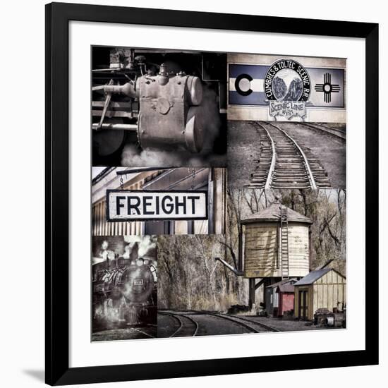 Historic Train Collage I-Kathy Mahan-Framed Photographic Print