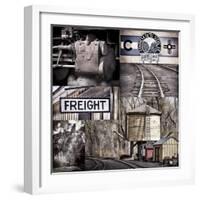 Historic Train Collage I-Kathy Mahan-Framed Photographic Print