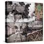 Historic Train Collage II-Kathy Mahan-Stretched Canvas