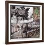 Historic Train Collage II-Kathy Mahan-Framed Photographic Print