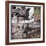 Historic Train Collage II-Kathy Mahan-Framed Photographic Print