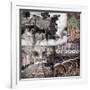 Historic Train Collage II-Kathy Mahan-Framed Photographic Print