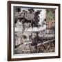 Historic Train Collage II-Kathy Mahan-Framed Photographic Print