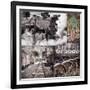 Historic Train Collage II-Kathy Mahan-Framed Photographic Print