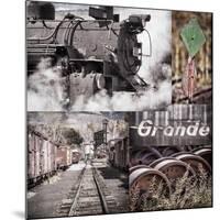 Historic Train Collage II-Kathy Mahan-Mounted Photographic Print