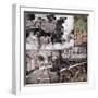 Historic Train Collage II-Kathy Mahan-Framed Premium Photographic Print