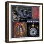 Historic Train Collage III-Kathy Mahan-Framed Photographic Print