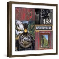 Historic Train Collage IV-Kathy Mahan-Framed Photographic Print