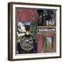 Historic Train Collage IV-Kathy Mahan-Framed Photographic Print