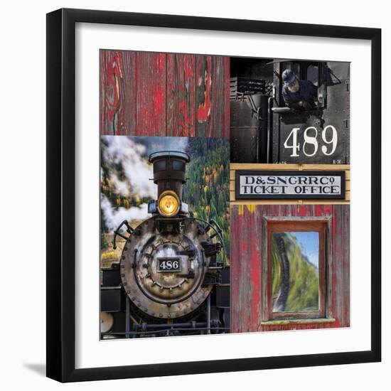 Historic Train Collage IV-Kathy Mahan-Framed Photographic Print