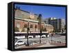 Historic Union Station and Light Rail Train, Salt Lake City, Utah, USA-Richard Cummins-Framed Stretched Canvas