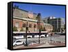 Historic Union Station and Light Rail Train, Salt Lake City, Utah, USA-Richard Cummins-Framed Stretched Canvas