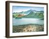 Historic View of Tenochtitlan, Ancient Capital of the Aztec Empire, and the Valley of Mexico-null-Framed Premium Giclee Print