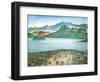 Historic View of Tenochtitlan, Ancient Capital of the Aztec Empire, and the Valley of Mexico-null-Framed Giclee Print