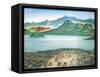 Historic View of Tenochtitlan, Ancient Capital of the Aztec Empire, and the Valley of Mexico-null-Framed Stretched Canvas
