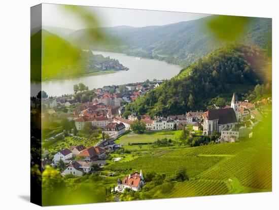 Historic village Spitz located in wine-growing area. Lower Austria-Martin Zwick-Stretched Canvas