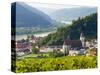 Historic village Spitz located in wine-growing area. Lower Austria-Martin Zwick-Stretched Canvas