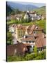 Historic village Spitz located in wine-growing area. Lower Austria-Martin Zwick-Stretched Canvas