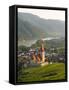 Historic village Weissenkirchen located in wine-growing area.-Martin Zwick-Framed Stretched Canvas