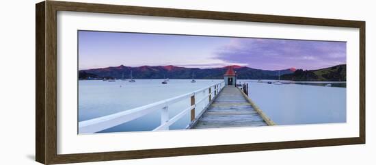 Historic Wharf, Akaroa, Banks Peninsular, South Island, New Zealand-Doug Pearson-Framed Photographic Print