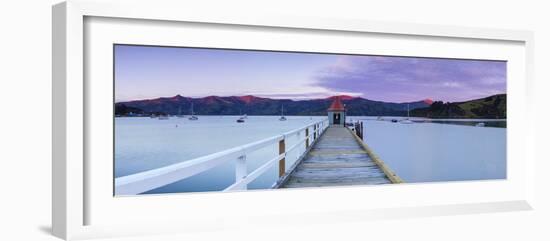 Historic Wharf, Akaroa, Banks Peninsular, South Island, New Zealand-Doug Pearson-Framed Photographic Print