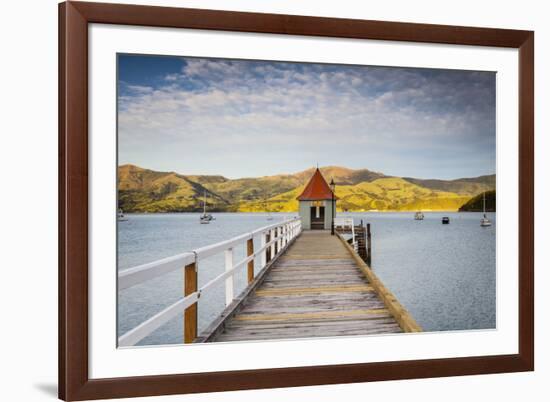 Historic Wharf, Akaroa, Banks Peninsular, South Island, New Zealand-Doug Pearson-Framed Photographic Print