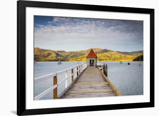 Historic Wharf, Akaroa, Banks Peninsular, South Island, New Zealand-Doug Pearson-Framed Photographic Print