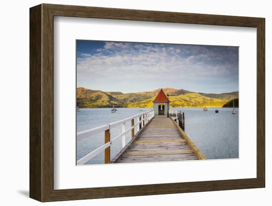 Historic Wharf, Akaroa, Banks Peninsular, South Island, New Zealand-Doug Pearson-Framed Photographic Print