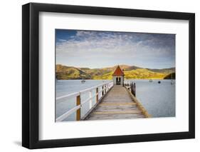 Historic Wharf, Akaroa, Banks Peninsular, South Island, New Zealand-Doug Pearson-Framed Photographic Print