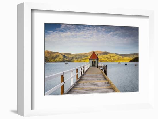 Historic Wharf, Akaroa, Banks Peninsular, South Island, New Zealand-Doug Pearson-Framed Photographic Print