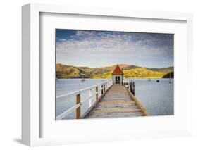 Historic Wharf, Akaroa, Banks Peninsular, South Island, New Zealand-Doug Pearson-Framed Photographic Print