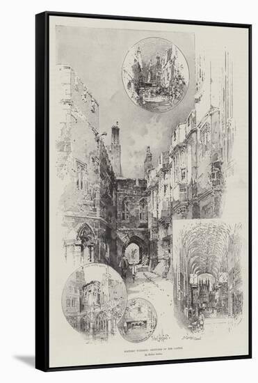 Historic Windsor, Sketches of the Castle-Herbert Railton-Framed Stretched Canvas