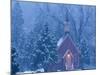 Historic Yosemite Valley Chapel During Heavy Snowfall in Yosemite National Park, California, USA-Chuck Haney-Mounted Photographic Print