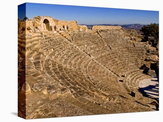 Historical 2Nd Century Roman Theater Ruins in Dougga, Tunisia, Northern Africa-Bill Bachmann-Stretched Canvas
