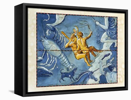 Historical Artwork of the Constellation of Gemini-Detlev Van Ravenswaay-Framed Stretched Canvas