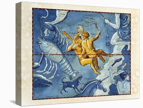 Historical Artwork of the Constellation of Gemini-Detlev Van Ravenswaay-Stretched Canvas