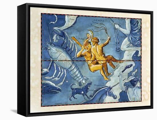 Historical Artwork of the Constellation of Gemini-Detlev Van Ravenswaay-Framed Stretched Canvas