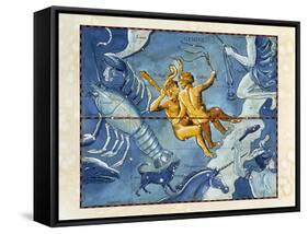 Historical Artwork of the Constellation of Gemini-Detlev Van Ravenswaay-Framed Stretched Canvas