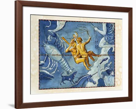 Historical Artwork of the Constellation of Gemini-Detlev Van Ravenswaay-Framed Photographic Print