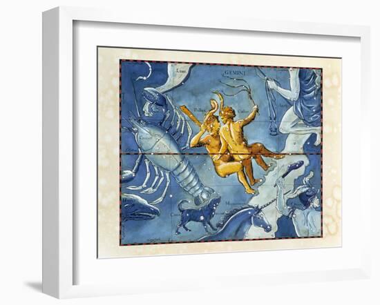 Historical Artwork of the Constellation of Gemini-Detlev Van Ravenswaay-Framed Photographic Print