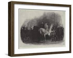 Historical Aspects of Hampton Court, Edward VI and the Protector Somerset, The Night Alarm-Charles Green-Framed Giclee Print