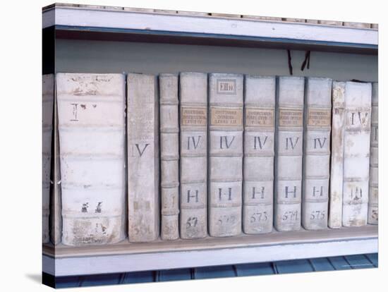 Historical Books at Strahov Monastery, Hradcany, Prague, Czech Republic, Europe-Richard Nebesky-Stretched Canvas