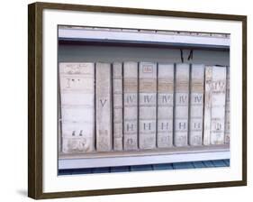 Historical Books at Strahov Monastery, Hradcany, Prague, Czech Republic, Europe-Richard Nebesky-Framed Photographic Print