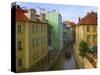 Historical Buildings and Canal, Prague, Czech Republic-Keren Su-Stretched Canvas