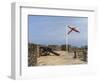 Historical cannon on Mont Orgueil Castle in Jersey-enricocacciafotografie-Framed Photographic Print