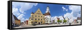 Historical Central Square, Hochstadt, Swabia, Bavaria, Germany-Doug Pearson-Framed Stretched Canvas