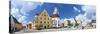 Historical Central Square, Hochstadt, Swabia, Bavaria, Germany-Doug Pearson-Stretched Canvas