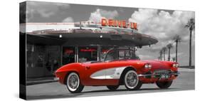 Historical diner, USA-Gasoline Images-Stretched Canvas